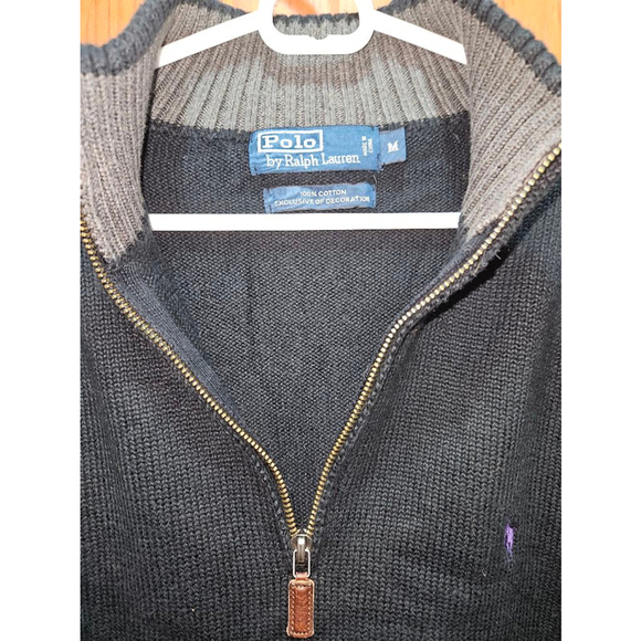 Men's Polo by Ralph Lauren Black Sweater Size M - Picture 5 of 9